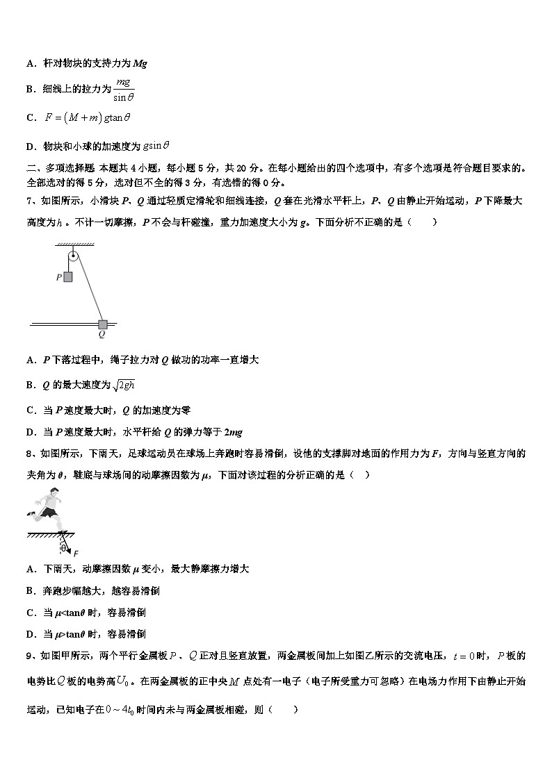 2026届云南省昭通市绥江县一中高考物理二模试卷含解析第3页
