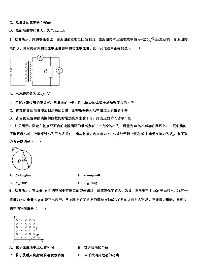 2026届云南省元阳县一中高考物理必刷试卷含解析第2页