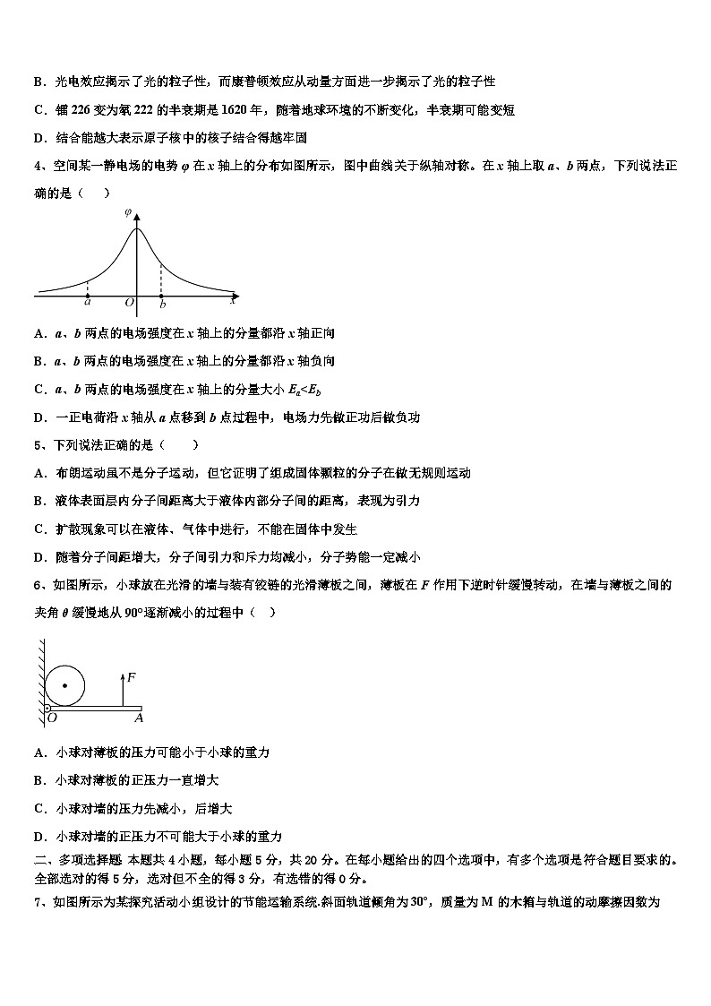 2026届云南省云南师范大学附属中学高考临考冲刺物理试卷含解析第2页