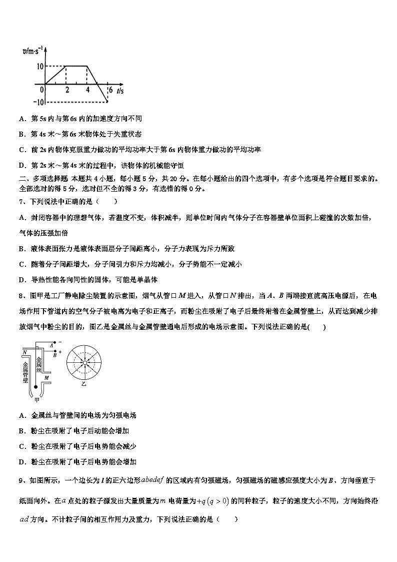 2026届云南省文山州马关县一中高考冲刺押题（最后一卷）物理试卷含解析第3页