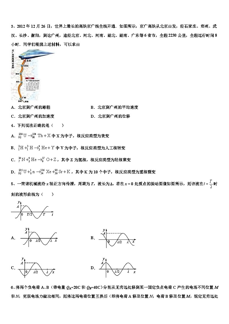 2026届云南省彝良县民族中学高考物理倒计时模拟卷含解析第2页