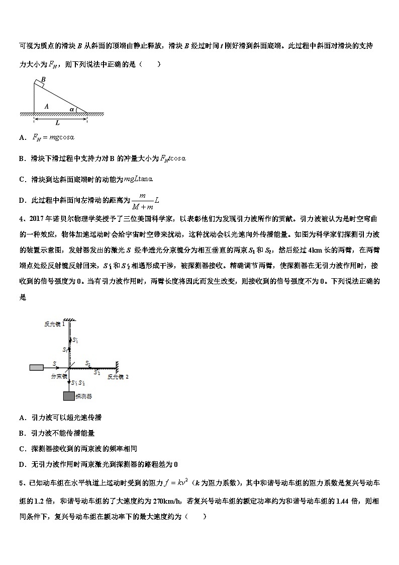 2026届云南省曲靖市陆良县高三下学期联合考试物理试题含解析第2页