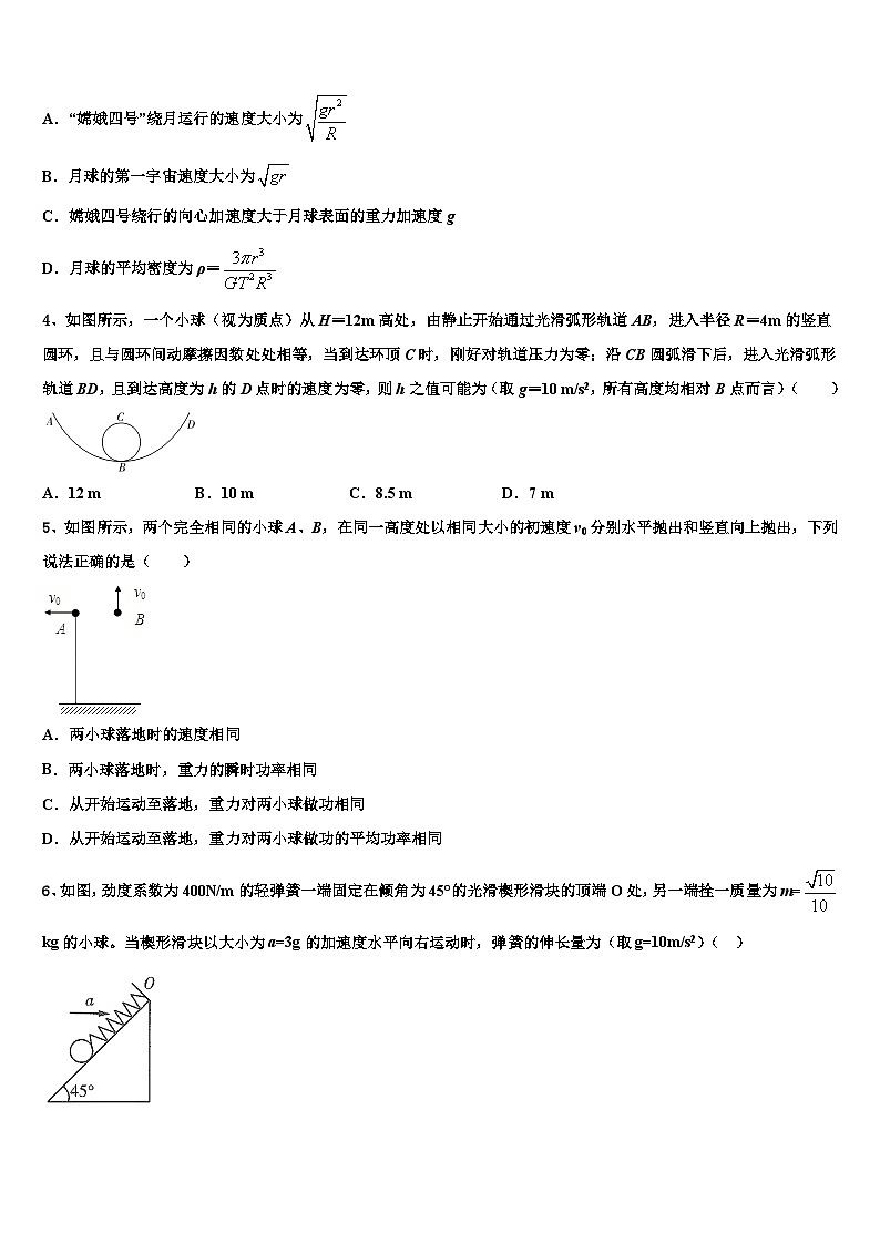 2026届云南省施甸县第一中学高考冲刺模拟物理试题含解析第2页
