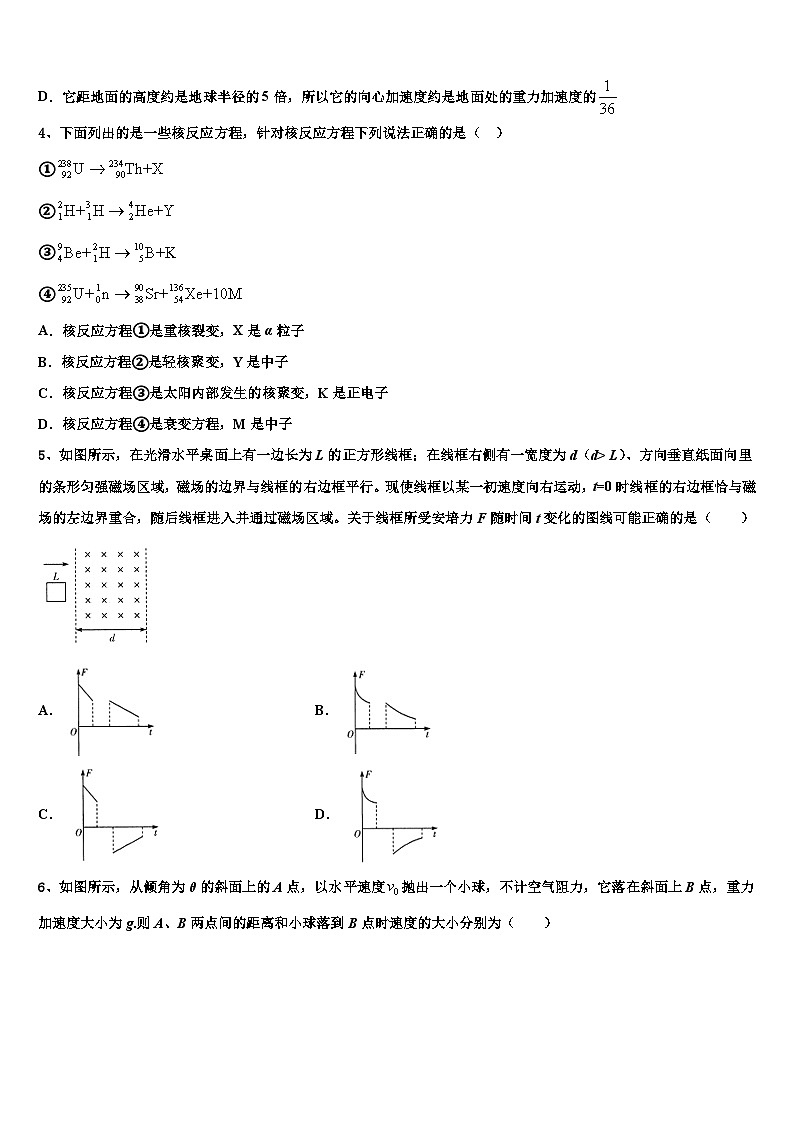 2026届浙江省9+1高中联盟高考物理五模试卷含解析第2页