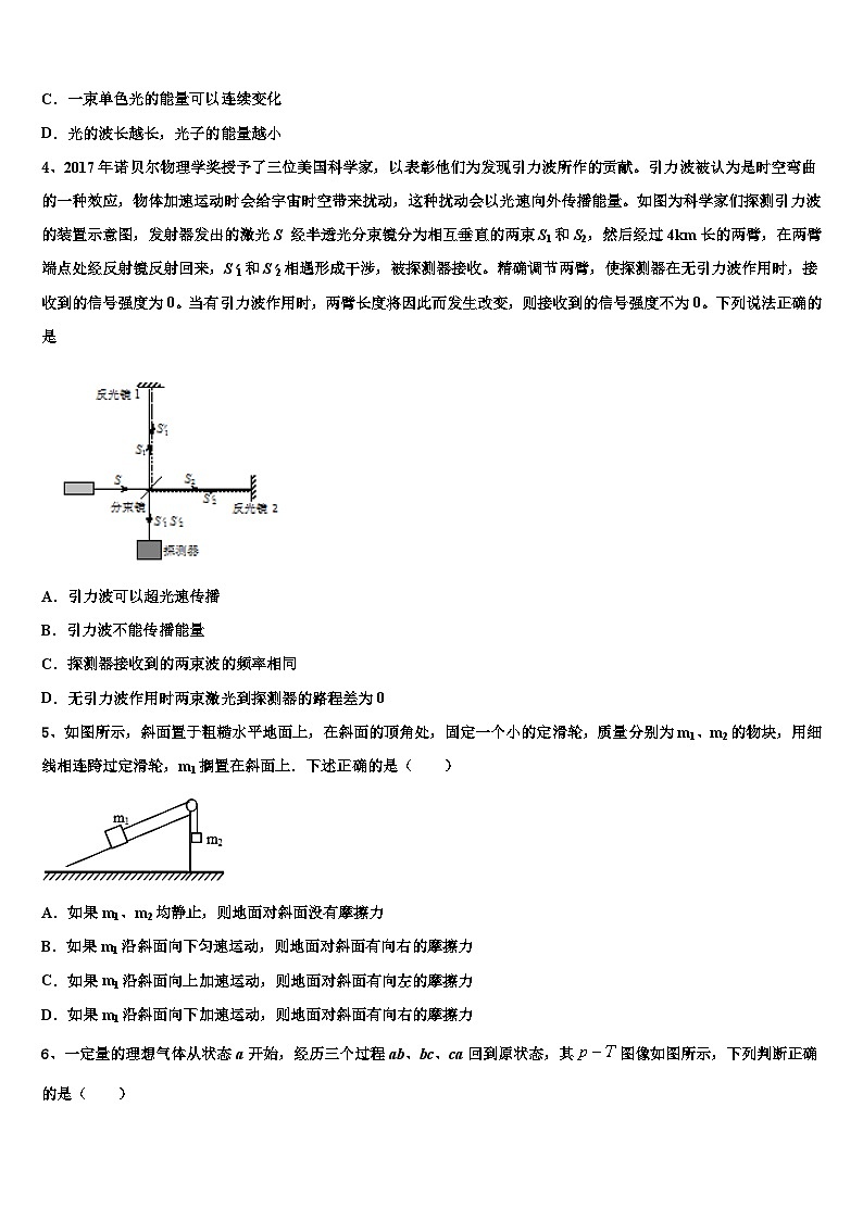 2026届枣庄市第三中学高考物理考前最后一卷预测卷含解析第2页