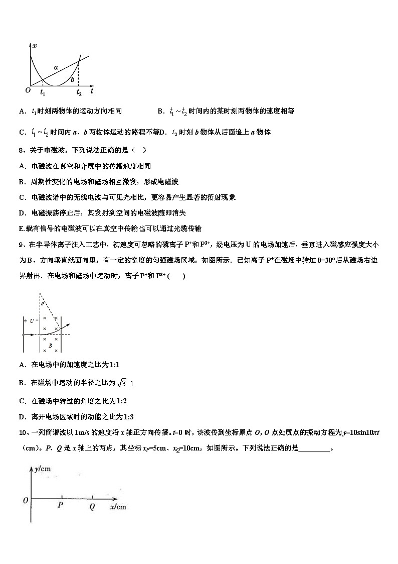 2026届云南省邵通市水富县云天化中学高三压轴卷物理试卷含解析第3页