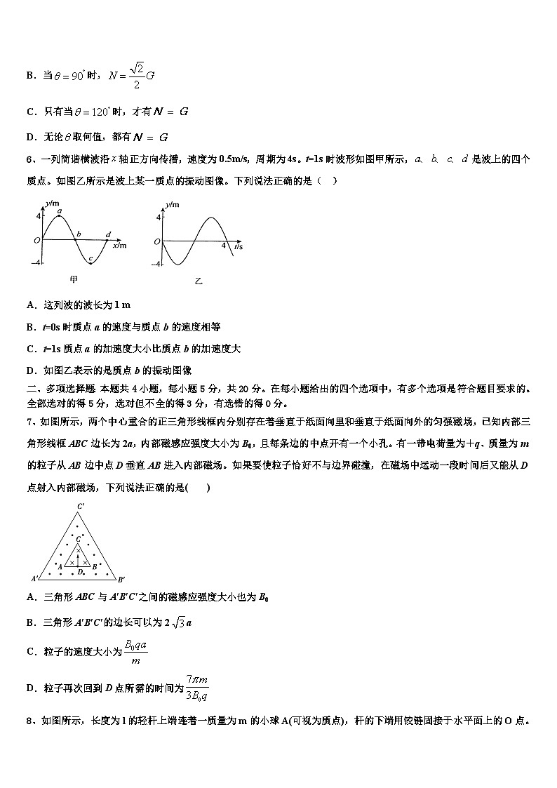 2026届云南师范大学实验中学高三下学期一模考试物理试题含解析第3页