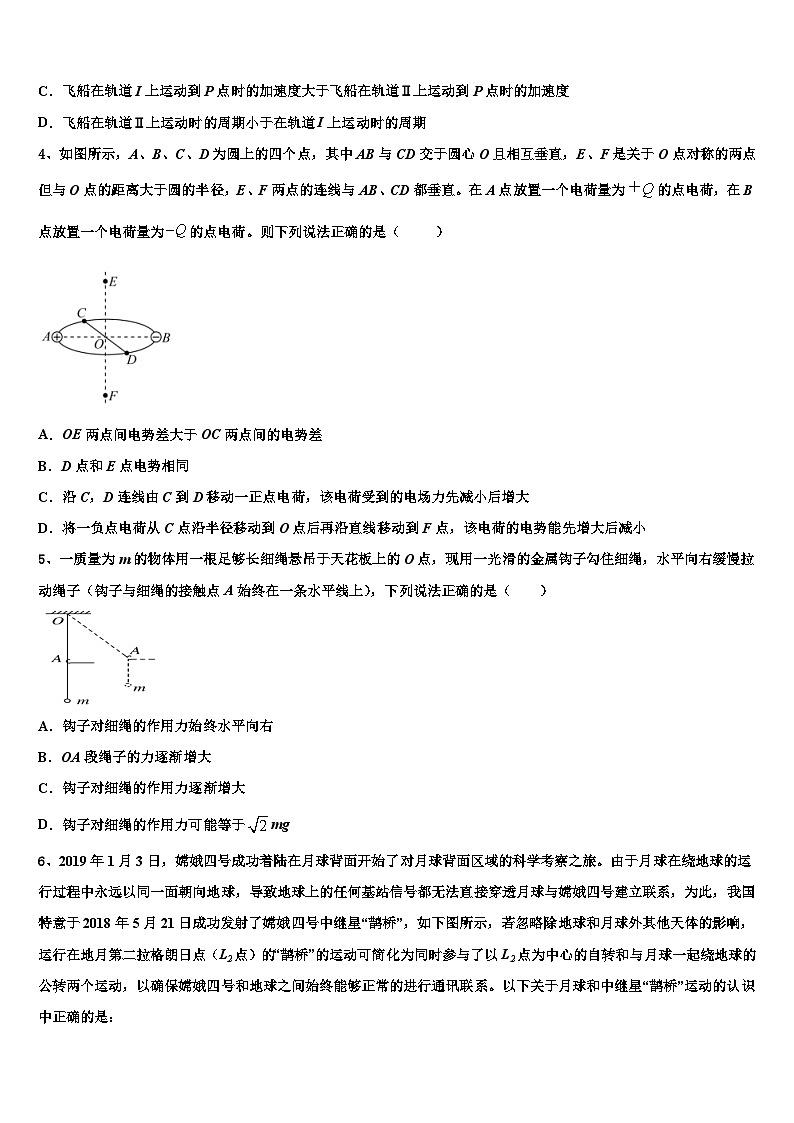 2026届云南省通海县第三中学高三下学期一模考试物理试题含解析第2页