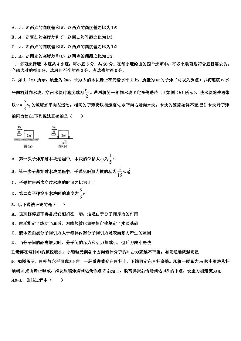 2026届长春市第二中学高考临考冲刺物理试卷含解析第3页