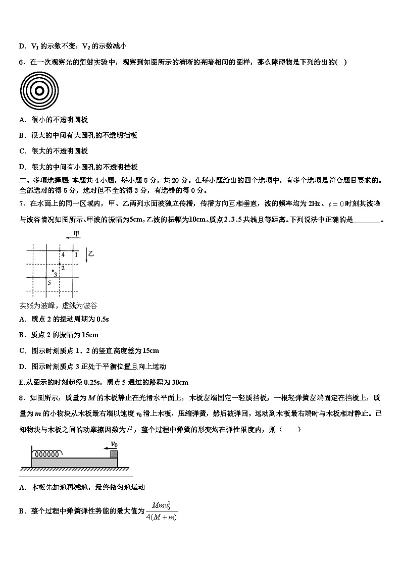 2026届长春市第八十七中学高三第二次调研物理试卷含解析第3页