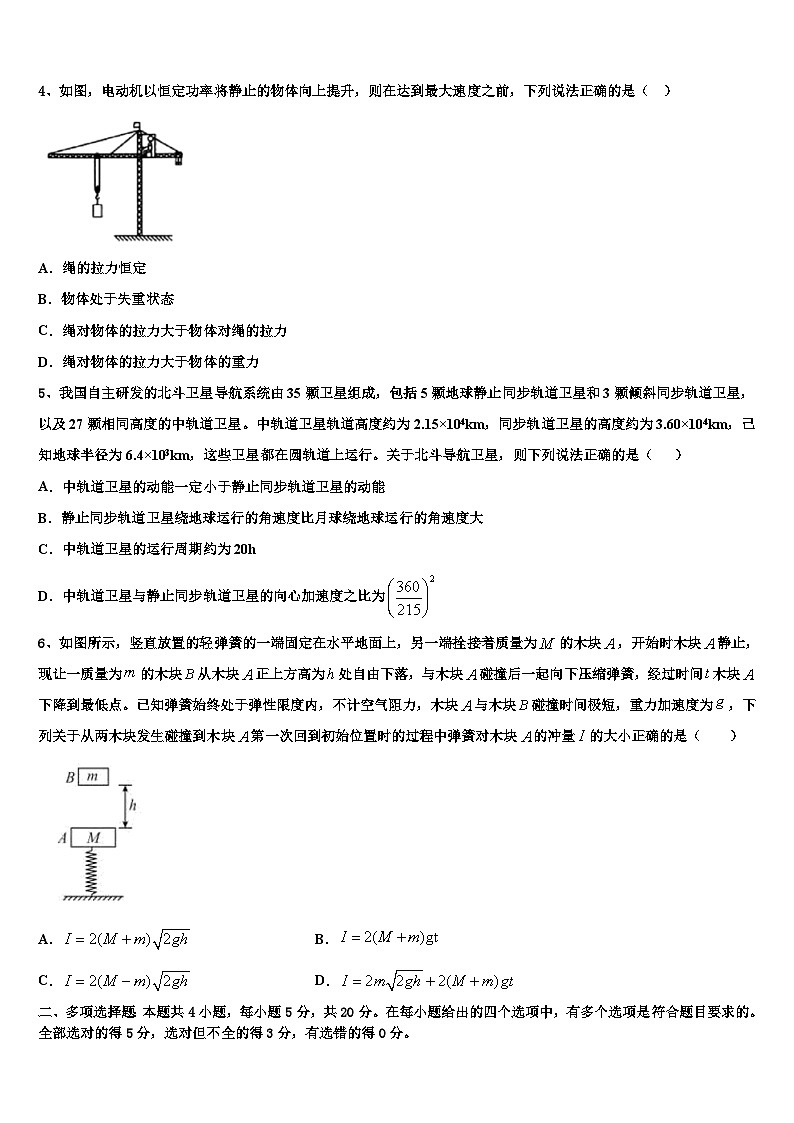 2026届湛江市重点中学高三下学期第六次检测物理试卷含解析第2页