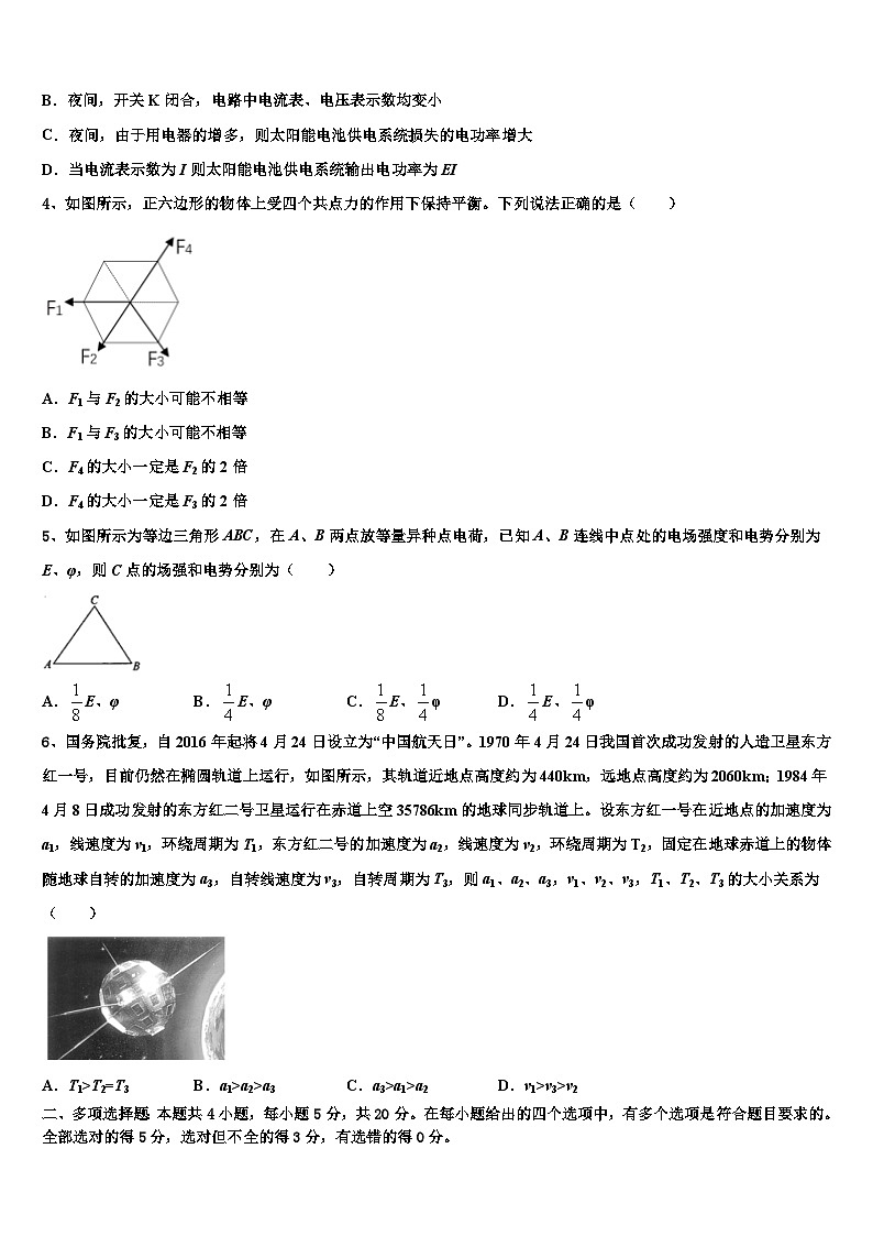2026届云南省玉溪市华宁二中高三下第一次测试物理试题含解析第2页