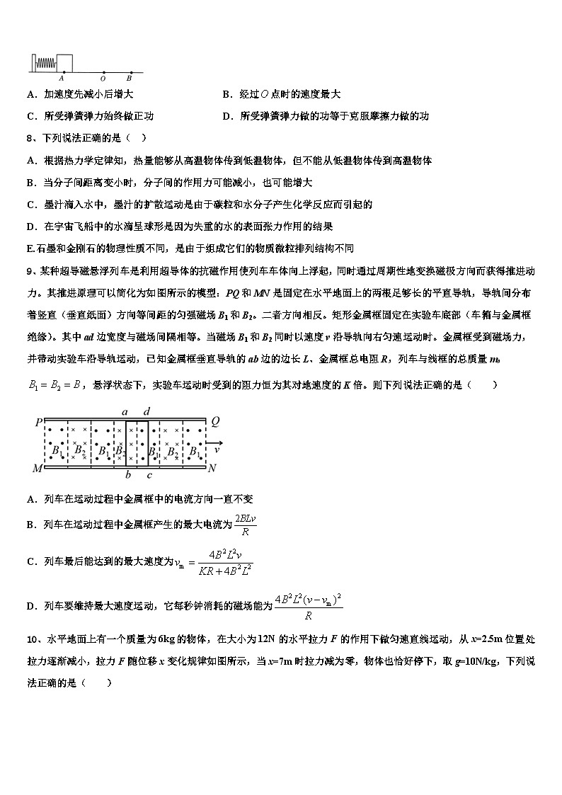 2026届云南省玉溪市峨山一中高三下学期联合考试物理试题含解析第3页
