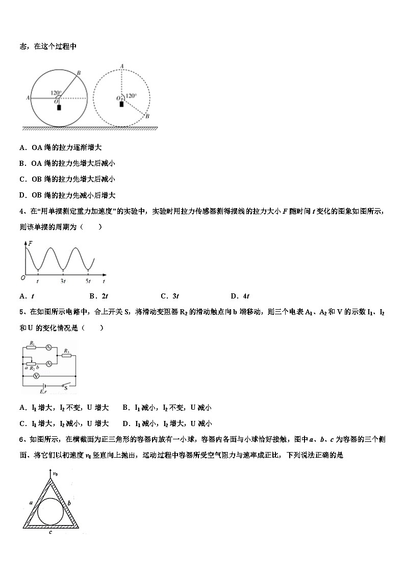 2026届云南省云南民族大学附属中学高三下学期一模考试物理试题含解析第2页