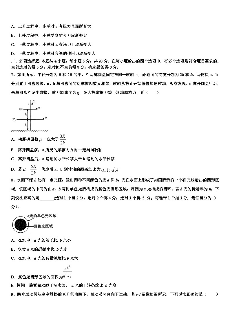 2026届云南省云南民族大学附属中学高三下学期一模考试物理试题含解析第3页
