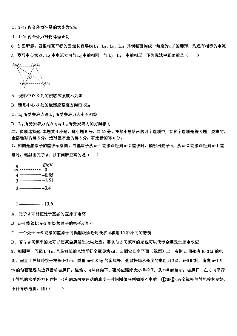 2026届云南省元江一中高三下学期联考物理试题含解析第3页