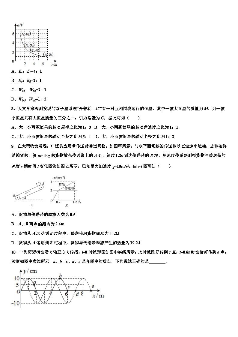 2026届云南省南涧彝族自治县民族中学高三下学期第六次检测物理试卷含解析第3页