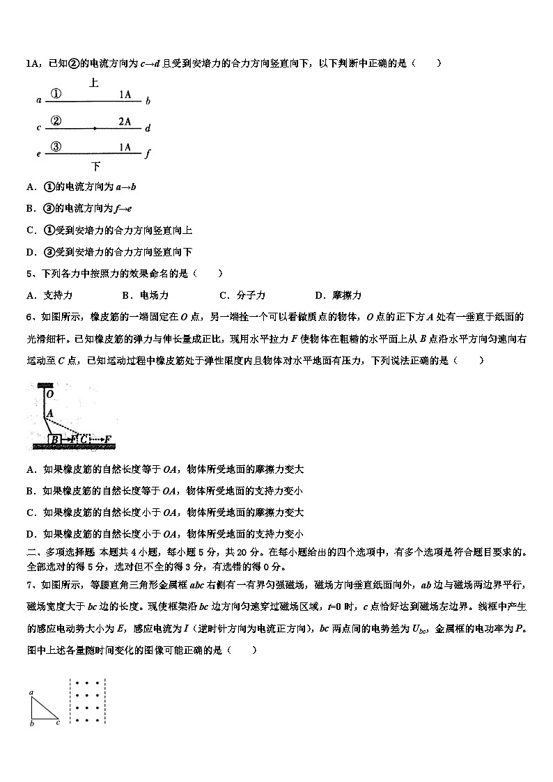2026届云南省马关县一中高三第三次模拟考试物理试卷含解析第2页