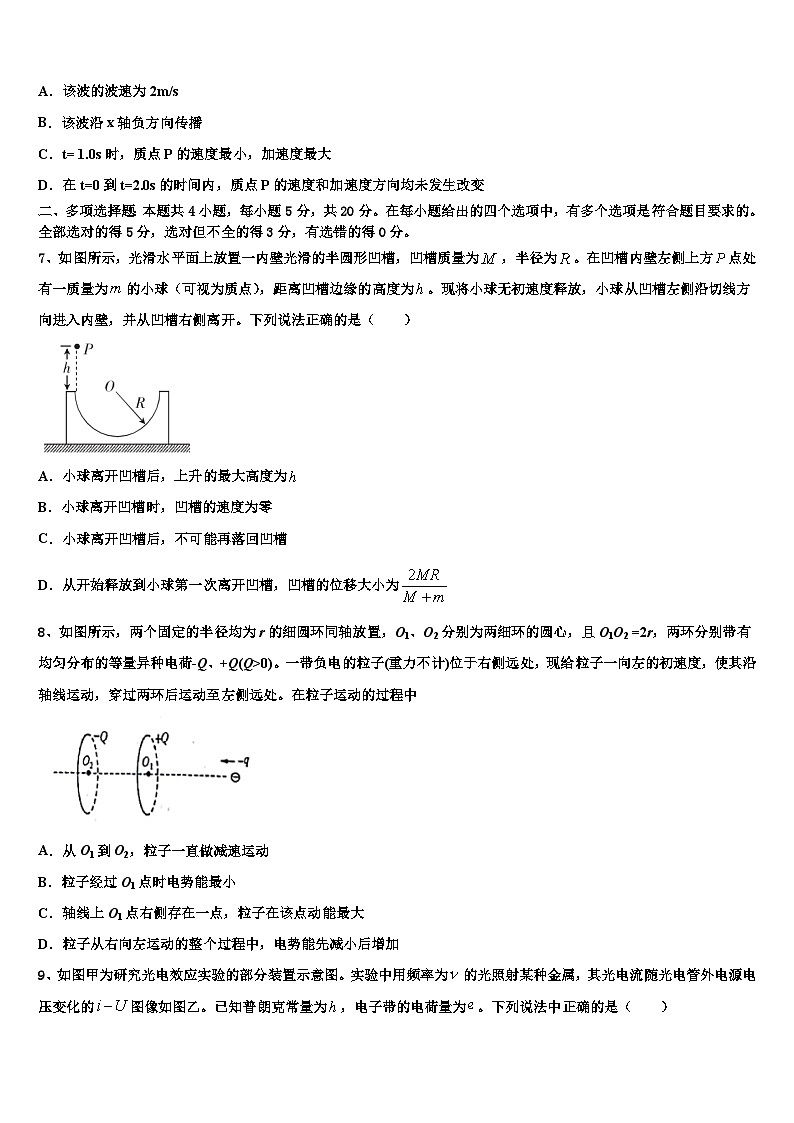2026届云南省隆阳区二中高三一诊考试物理试卷含解析第3页