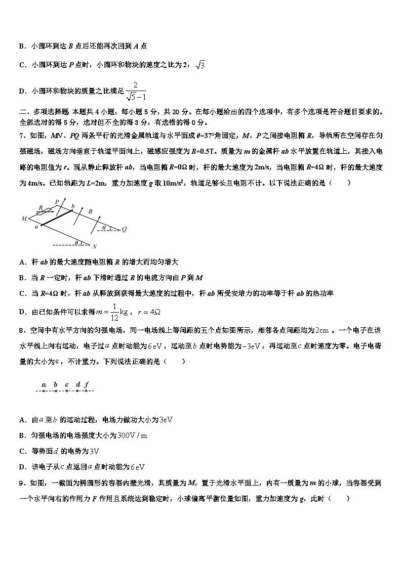 2026届云南省昆明市云南民族大学附属中学高三下学期联考物理试题含解析第3页