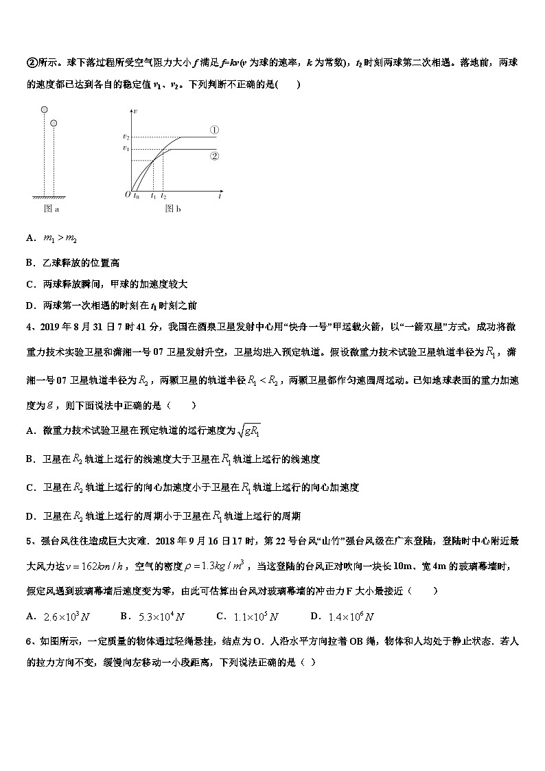 2026届云南省昆明市海口中学高三二诊模拟考试物理试卷含解析第2页