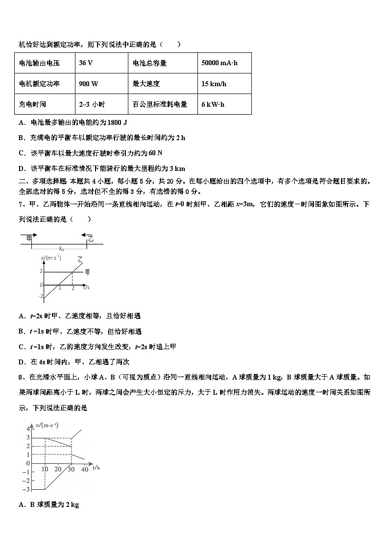 2026届云南省丽江市重点中学高三第三次测评物理试卷含解析第3页