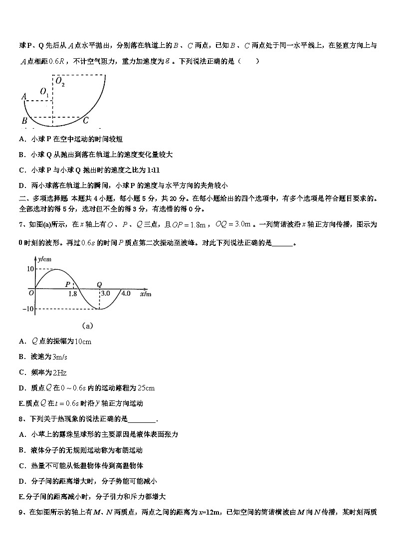 2026届浙江宁波市余姚中学高考物理考前最后一卷预测卷含解析第3页