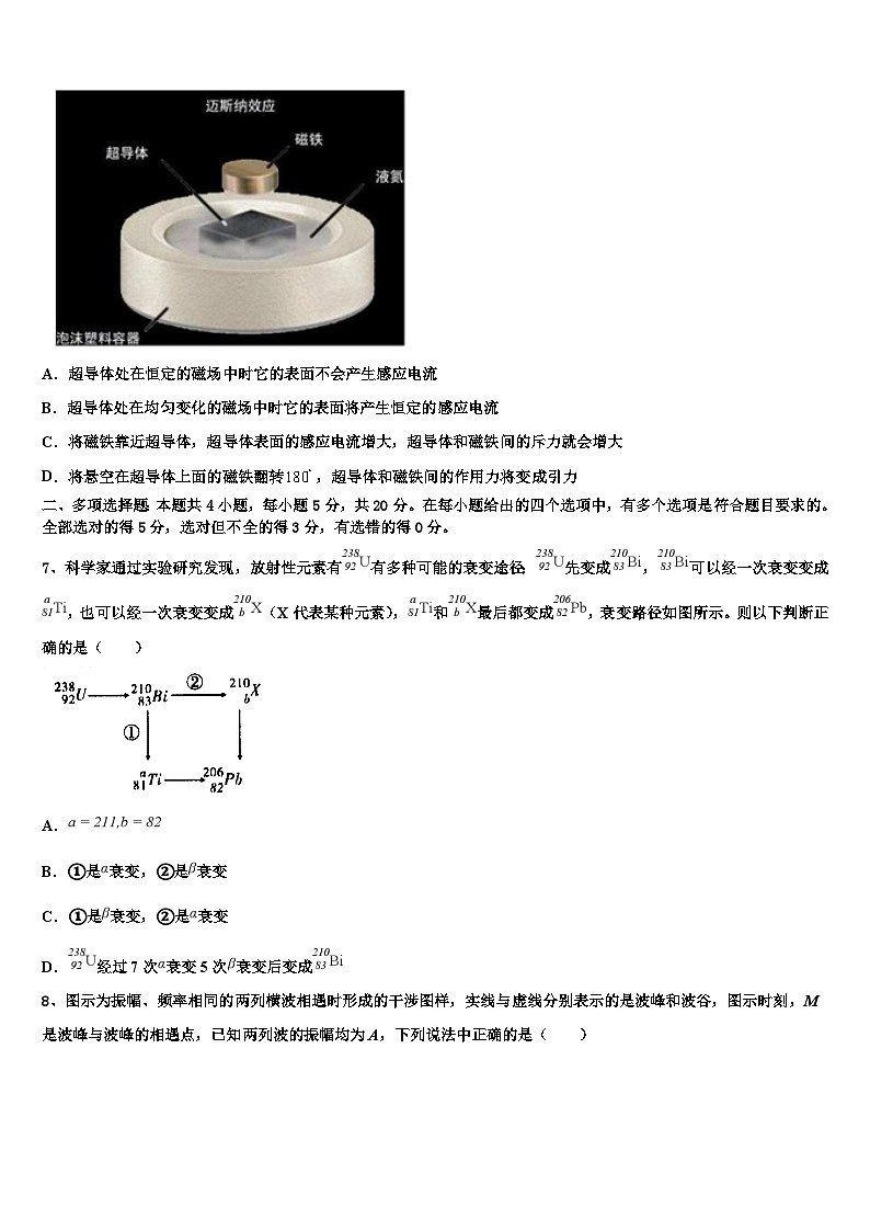 2026届浙江省衢州高级中学高考物理一模试卷含解析第3页