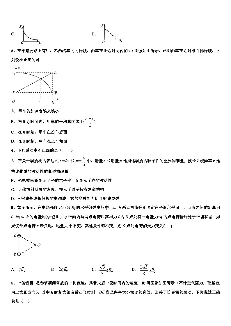 2026届浙江省宁波市慈溪市高考考前提分物理仿真卷含解析第2页