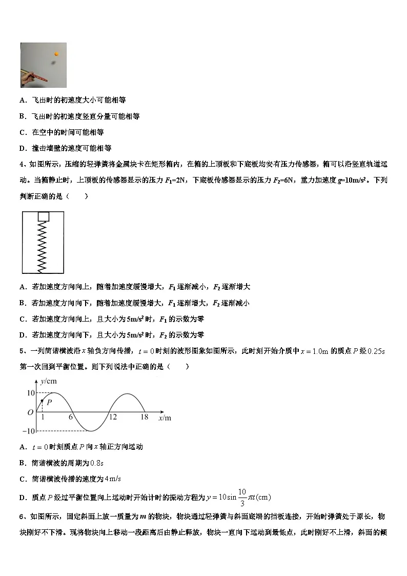 2026届浙江省宁波市宁波十校高考压轴卷物理试卷含解析第2页