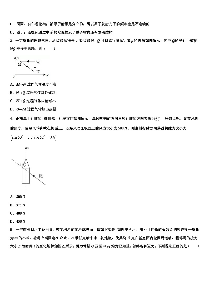 2026届浙江省宁海县正学中学高考考前模拟物理试题含解析第2页