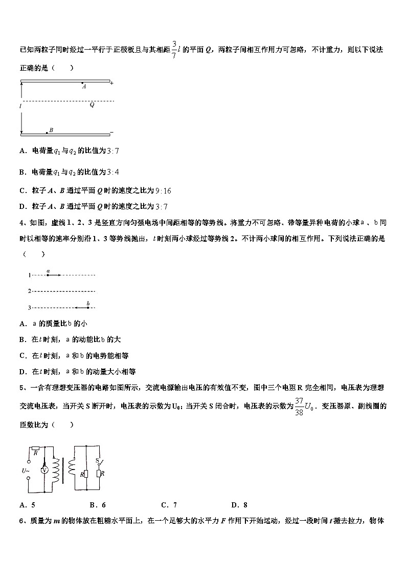 2026届浙江省普通高等学校高三最后一模物理试题含解析第2页