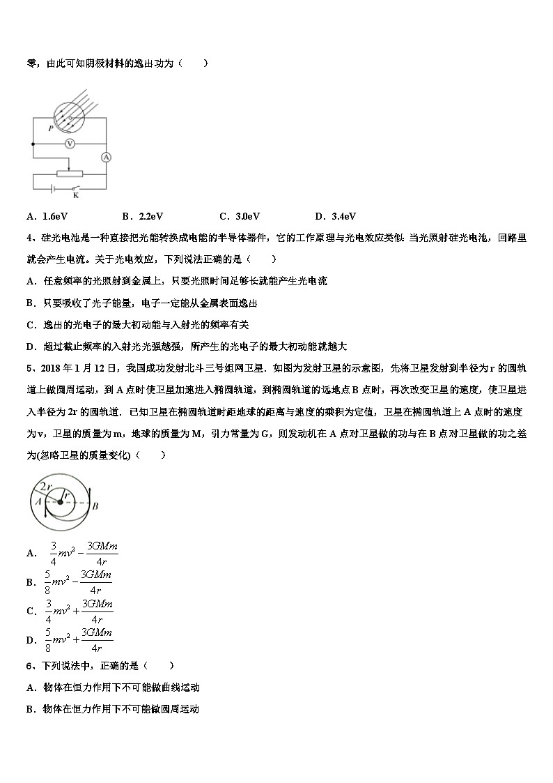 2026届浙江省杭州市五县七校高考压轴卷物理试卷含解析第2页