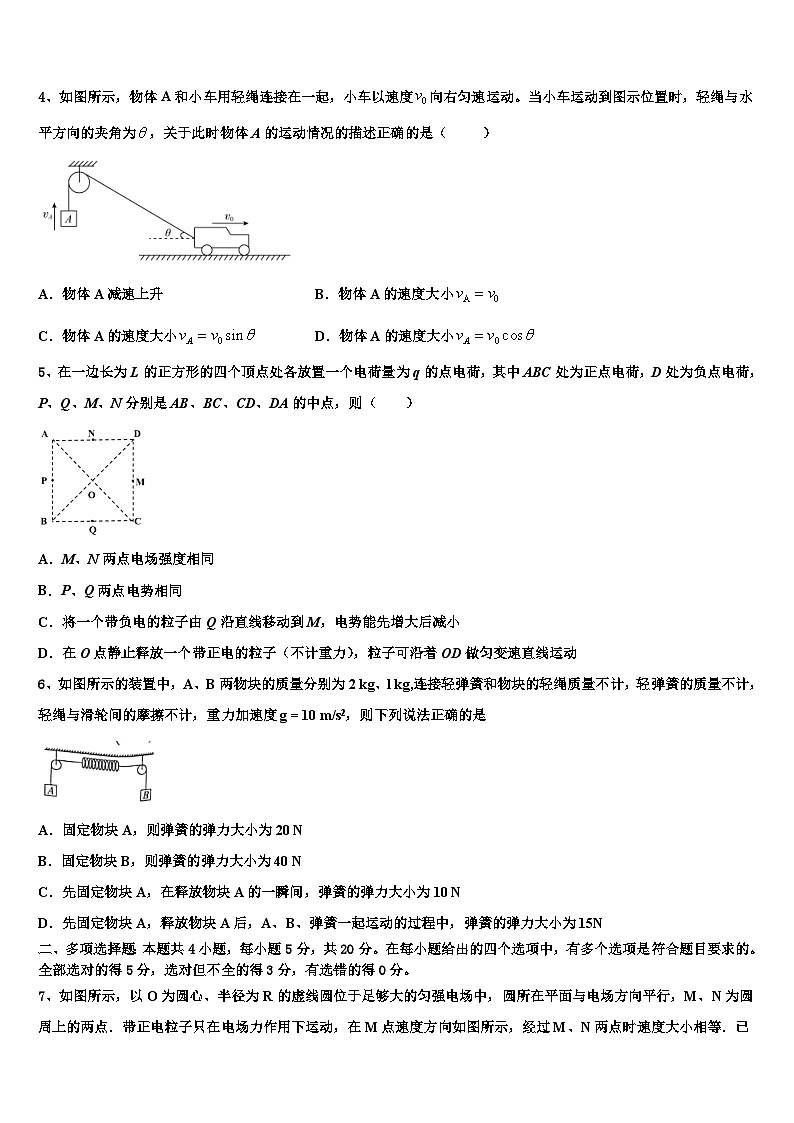 2026届浙江省杭州市余杭中学高考物理倒计时模拟卷含解析第2页