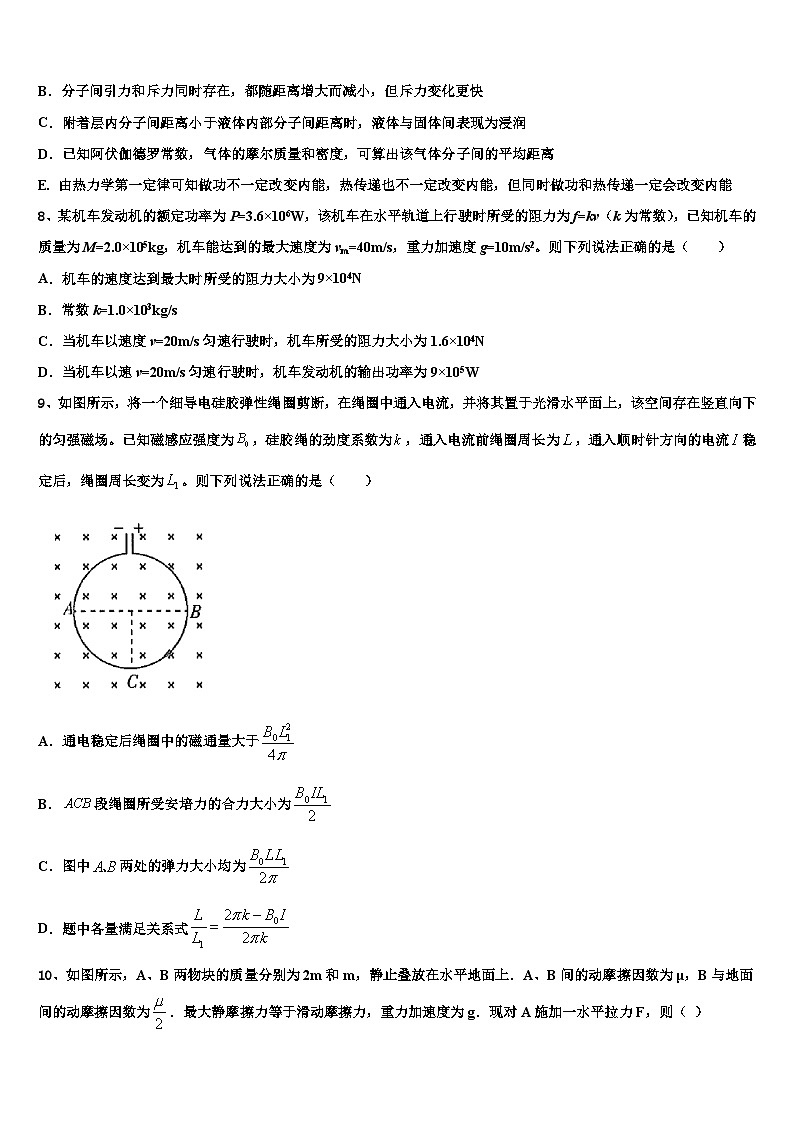 2026届浙江省杭州市长征中学高考物理押题试卷含解析第3页
