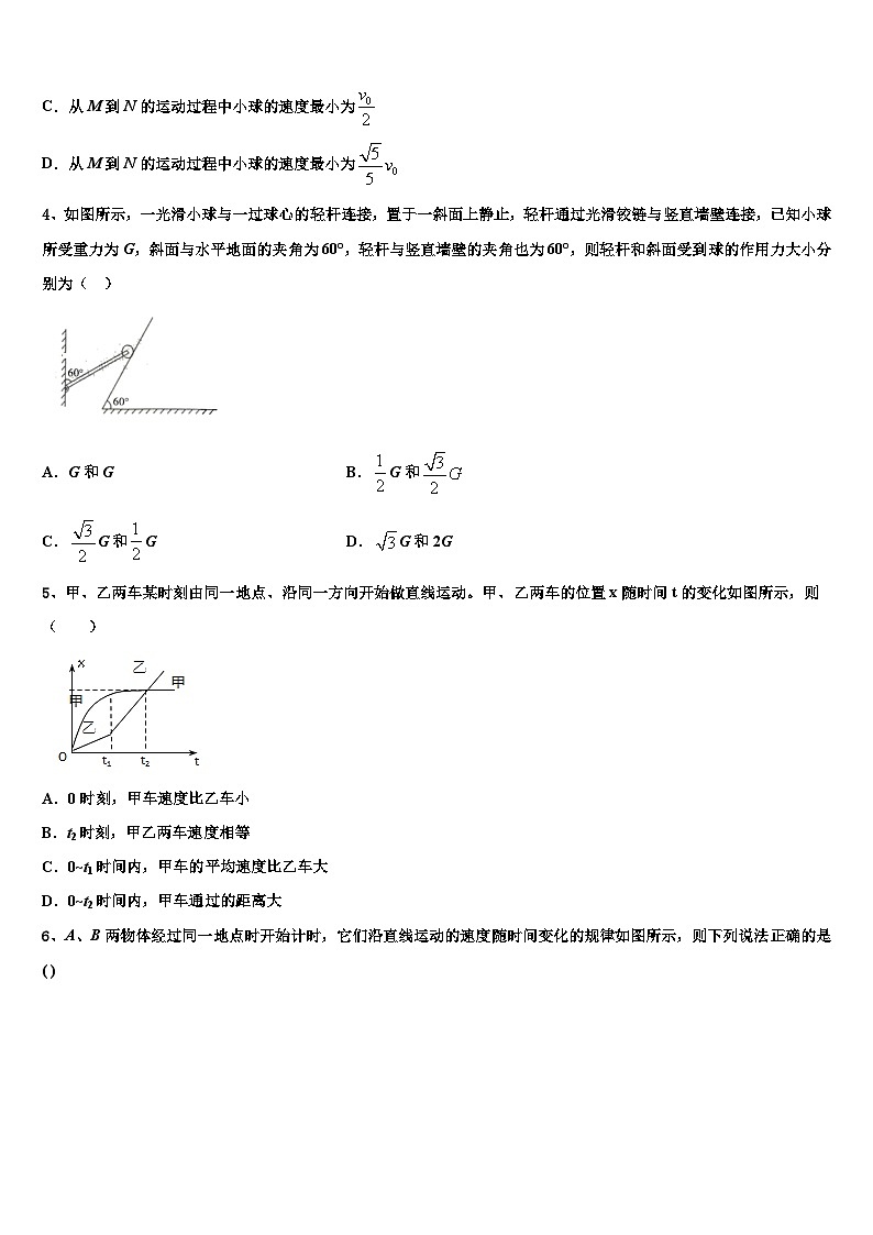 2026届浙江省杭州市浙大附中高考仿真卷物理试题含解析第2页