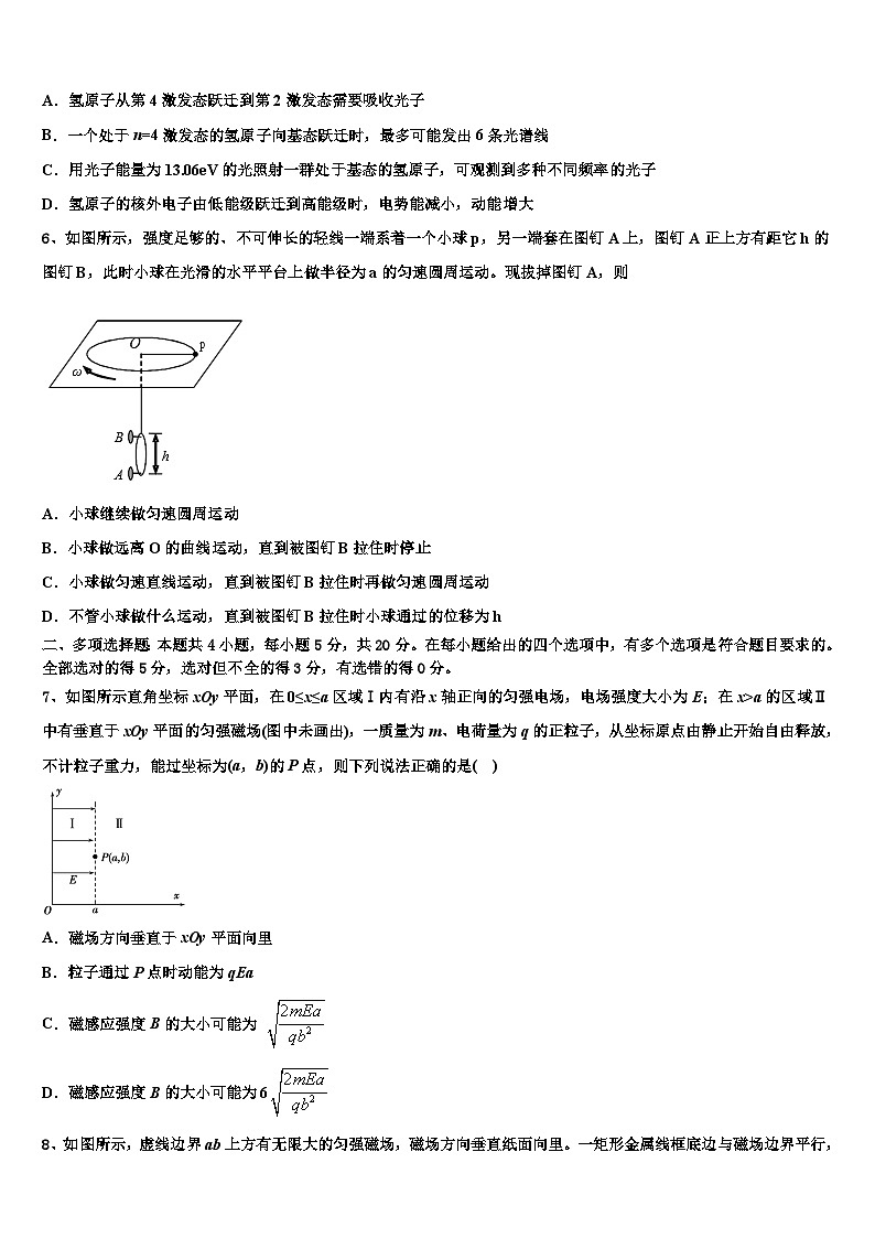 2026届浙江省嘉兴市桐乡高级中学高考考前模拟物理试题含解析第3页