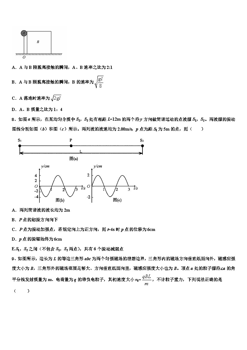 2026届浙江省宁波市镇海中学高三下学期联考物理试题含解析第3页