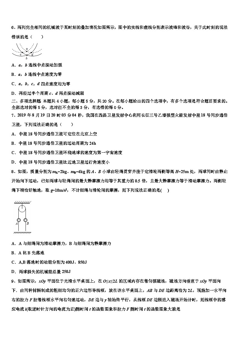 2026届浙江省杭二中高三下学期联合考试物理试题含解析第3页