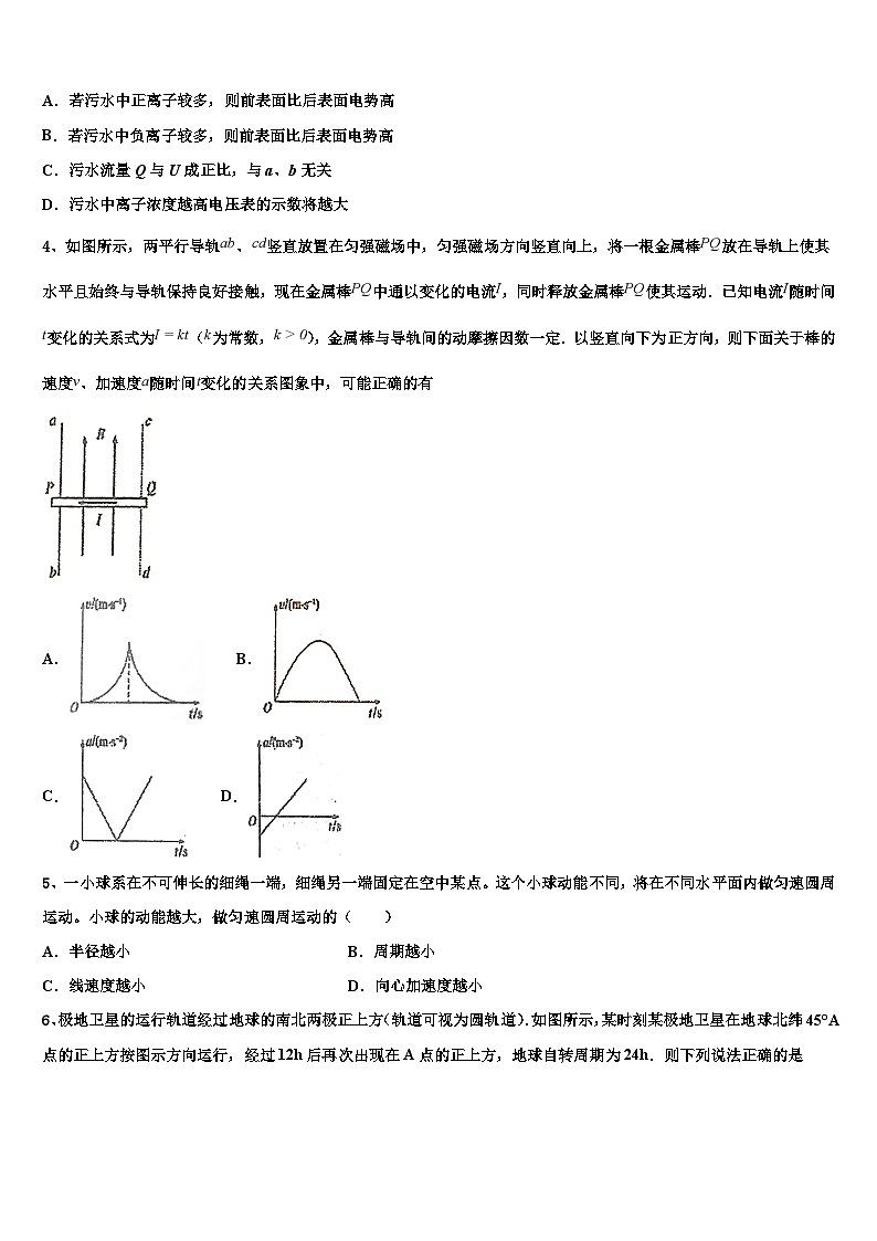 2026届浙江省高中发展共同体高三二诊模拟考试物理试卷含解析2第2页