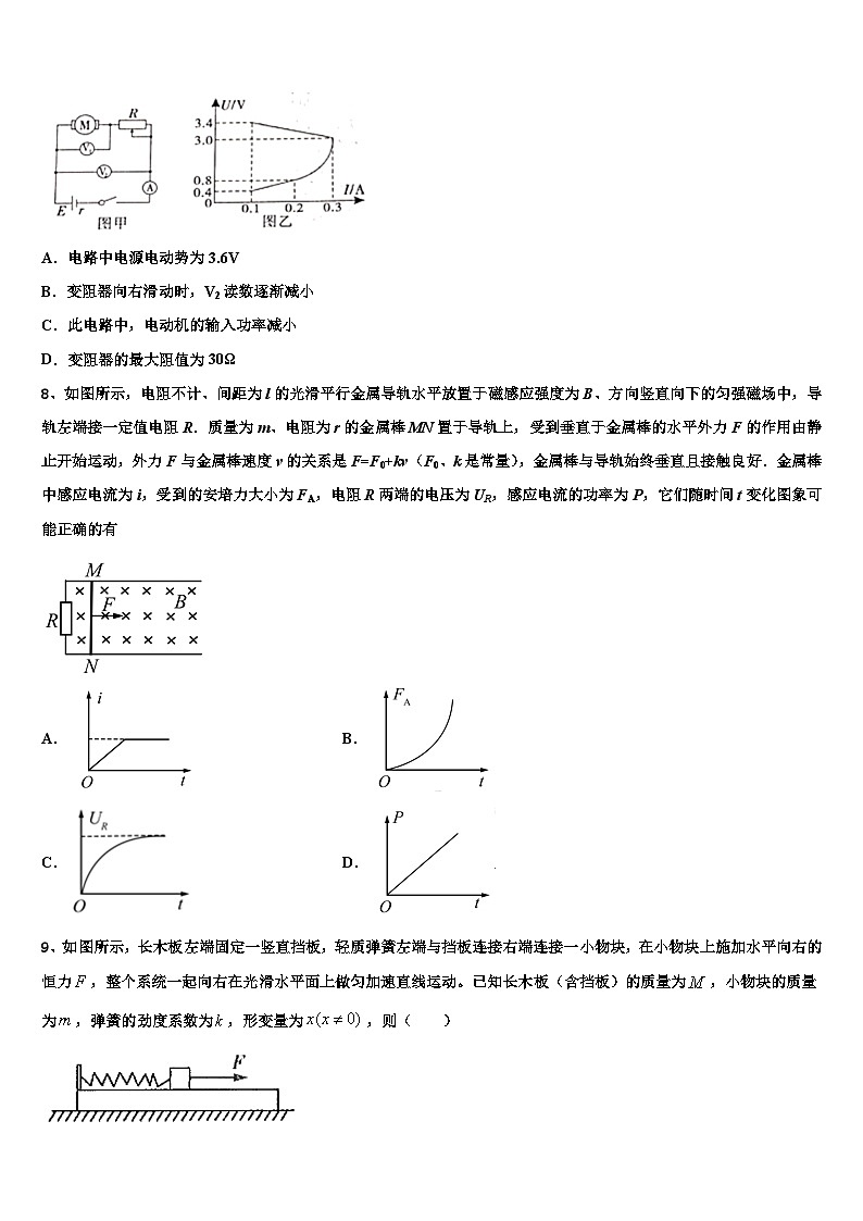2026届浙江省宁波市金兰教育合作组织高三3月份第一次模拟考试物理试卷含解析第3页