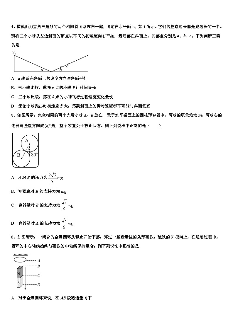 2026届浙江省宁波市北仑中学高三下学期联考物理试题含解析第2页