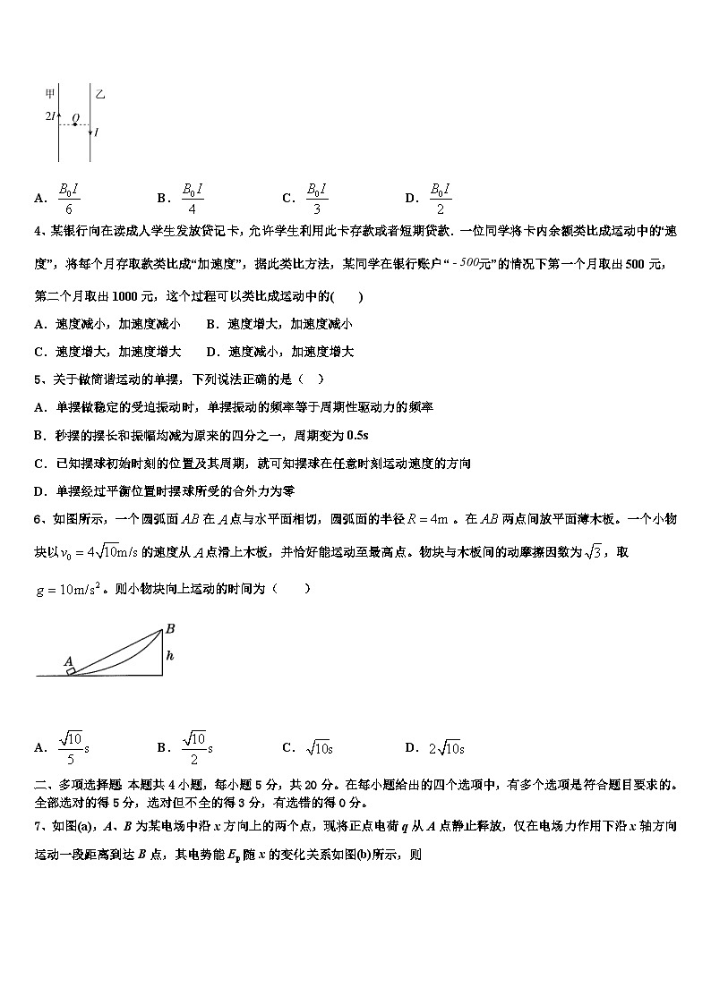 2026届浙江绍兴市高三考前热身物理试卷含解析第2页