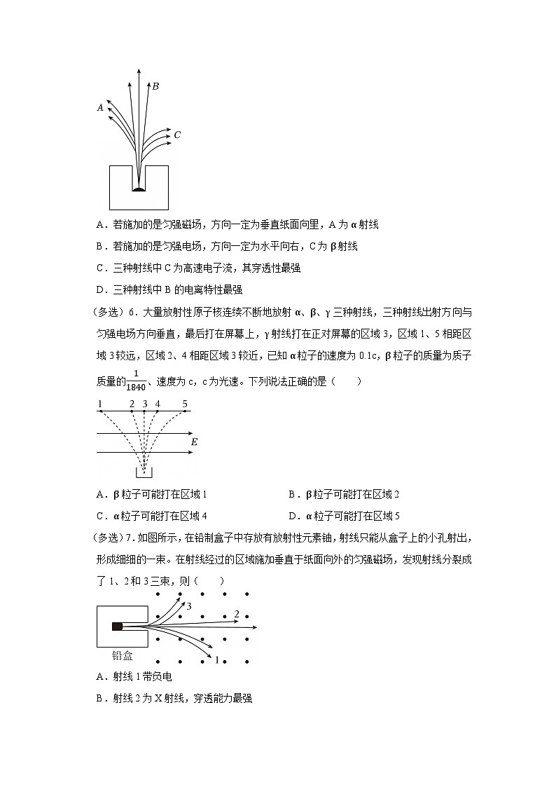 第5章第5.2节  放射性元素的衰变 高中物理选择性必修三同步讲义（粤科版2019）（原卷版）第3页