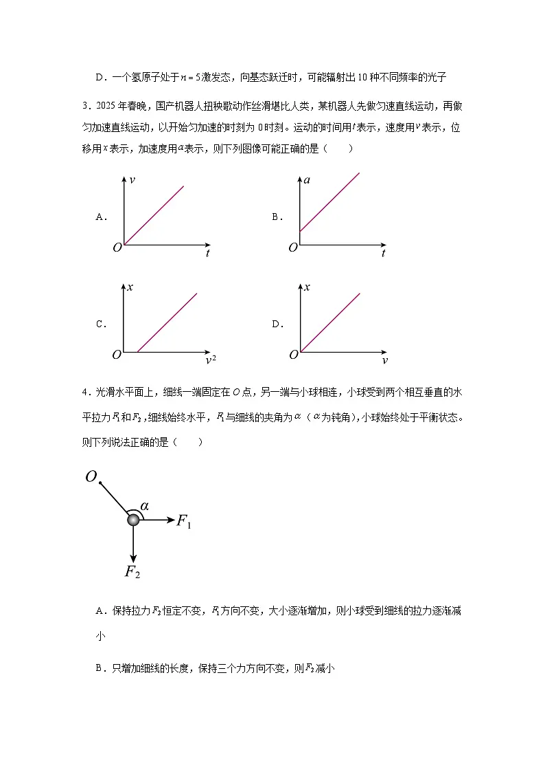 2025-2026学年度高三年级下学期综合素质评价二物理试卷第2页