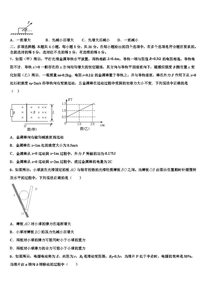 2026届浙江省温州市新力量联盟高考冲刺押题（最后一卷）物理试卷含解析第3页