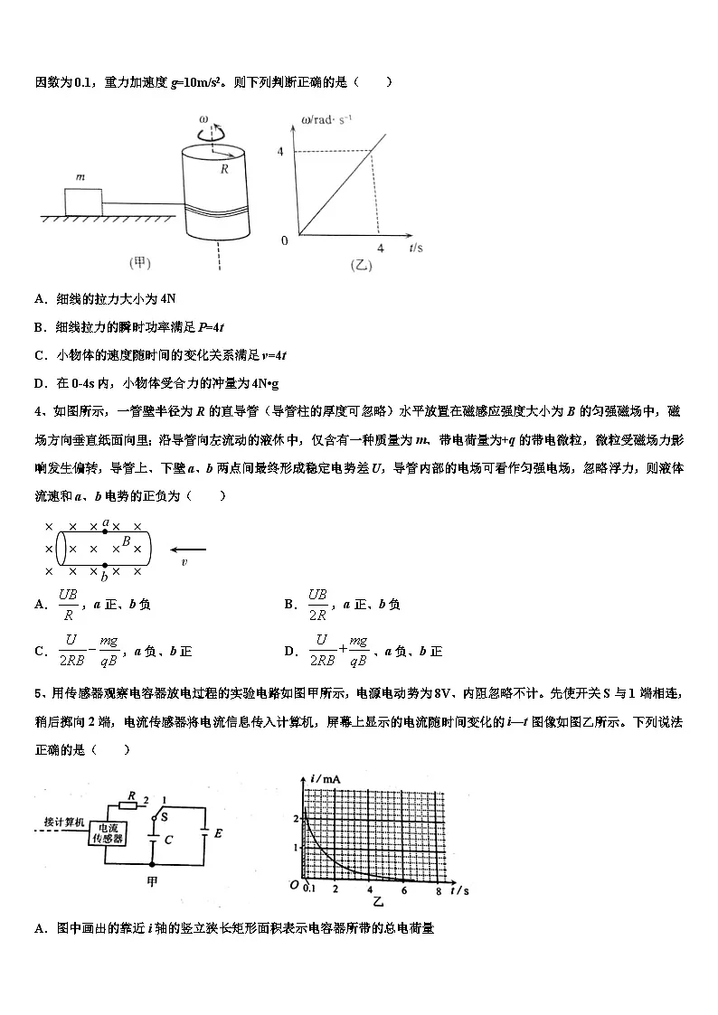 2026届浙江省绍兴市第一中学高三第二次调研物理试卷含解析第2页