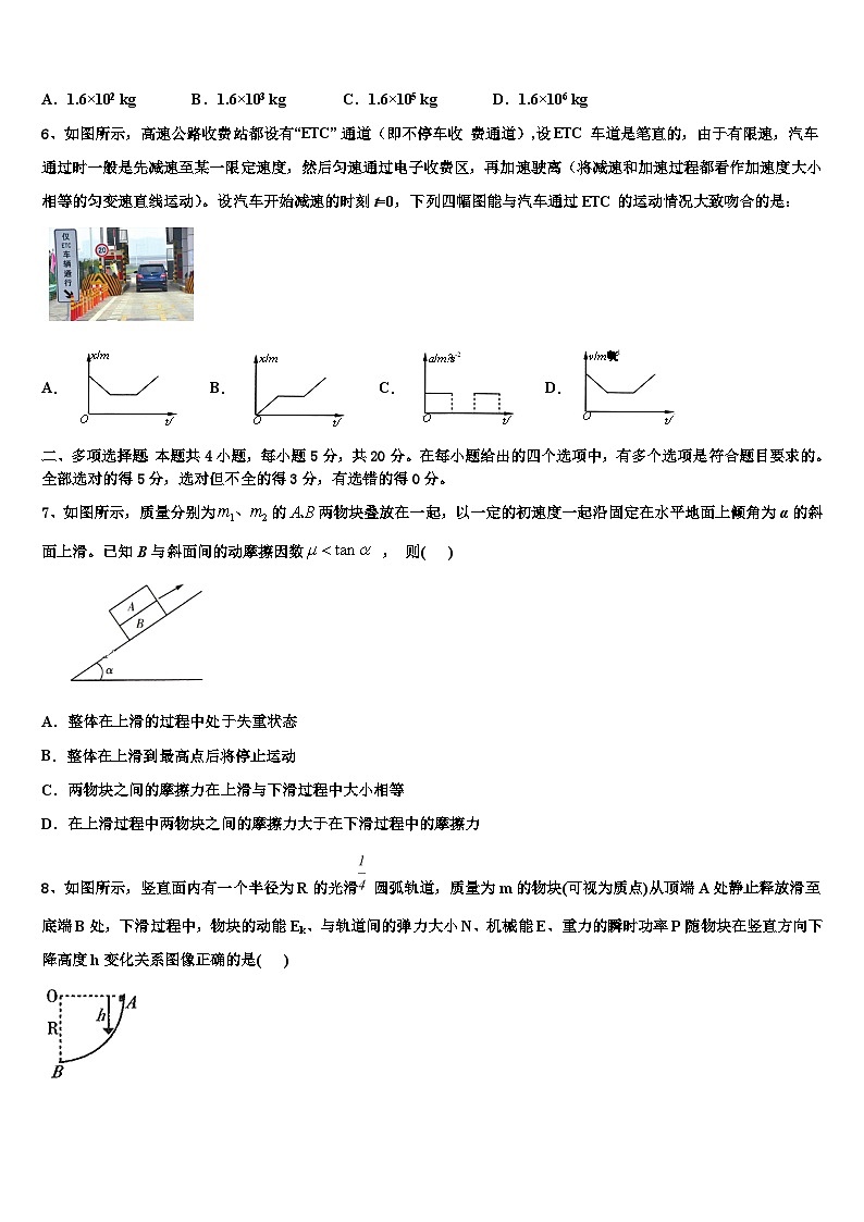 2026届浙江省温州市共美联盟高三第一次调研测试物理试卷含解析第3页