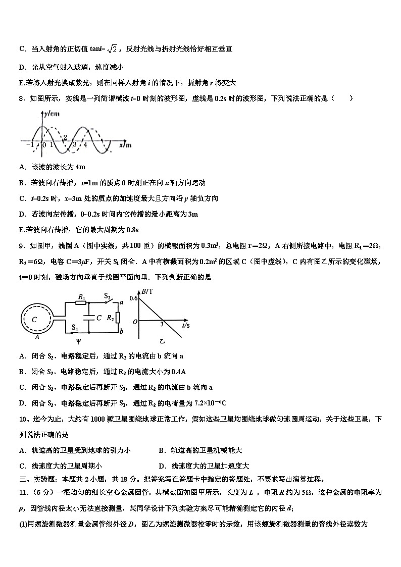 2026届浙江省新高考适应性考试物理试卷含解析第3页