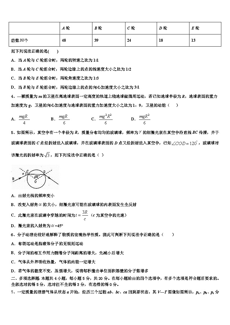 2026届浙江省浙南联盟高考物理必刷试卷含解析第2页